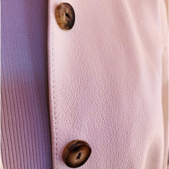 RALPH LAUREN Western Cream Leather Jacket Genuine Antler Buttons Totally Lined M - Picture 6 of 13